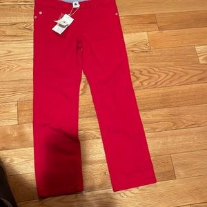 Petit bateau red chinos size 8